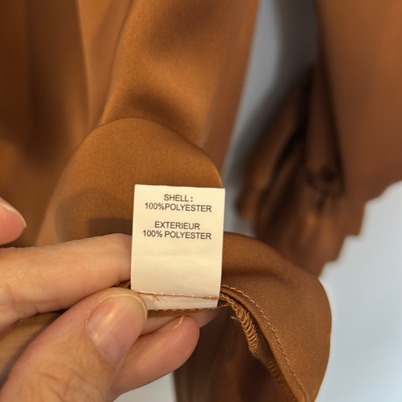 Ramy Brook Murphy Off Shoulder Satin Top in Copper - Picture 11 of 12